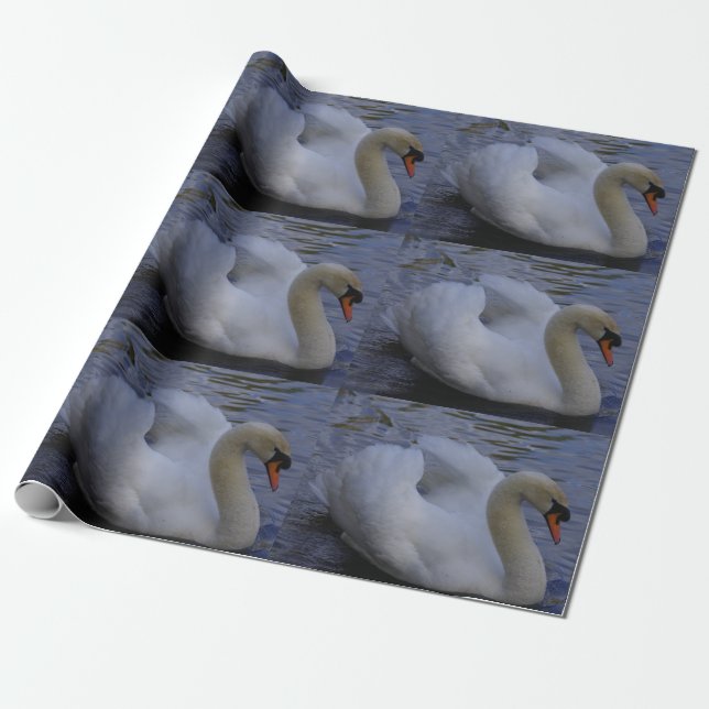 Schwan-Packpapier Geschenkpapier (Ungerollt)