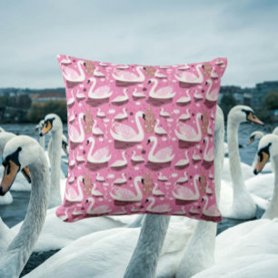 Schwan Pink Elegance Kissen