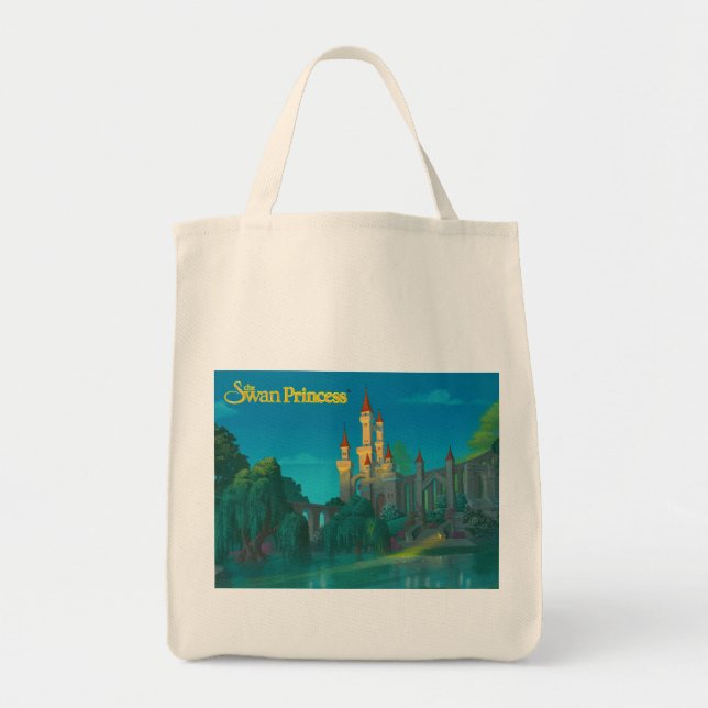Schwan-Prinzessin Castle Tote Tragetasche (Vorne)