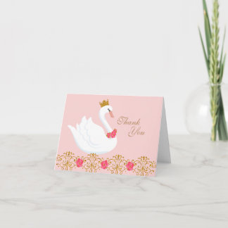 Schwan-Prinzessin Thank You Note Dankeskarte