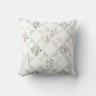Schwan-Quilt-Blöcke Florale Babyblau Salbeigrün Pa Kissen