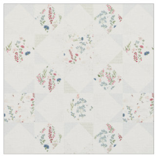 Schwan-Quilt-Blöcke Florale Babyblau Salbeigrün Pa Stoff
