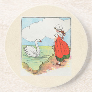 Schwan, Schwan, über das Meer. Schwimm, Schwan, sc Getränkeuntersetzer