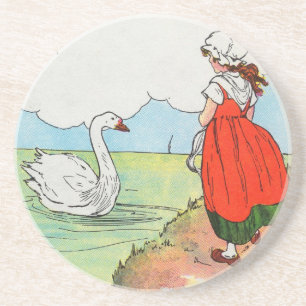Schwan, Schwan, über das Meer. Schwimm, Schwan, sc Getränkeuntersetzer