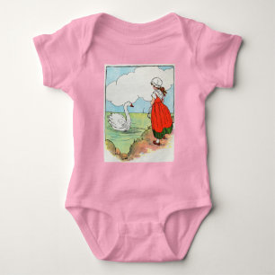 Schwan, Schwan über dem Meer Mother Goose Kinderre Baby Strampler