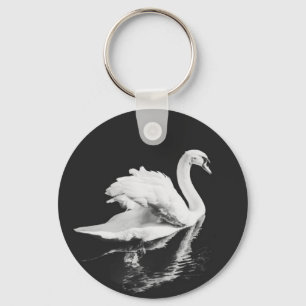 Schwan schwarz und weiß schlüsselanhänger