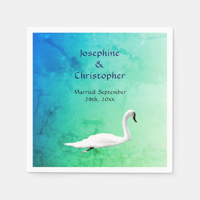 Schwan Serviette (Vorderseite)