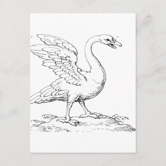 Schwan Symbol für Liebe und Treue, Kunstobjekt Postkarte
