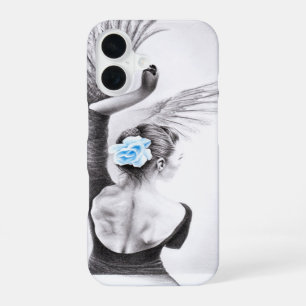 Schwan tanzende Frau Ballett Surreal Zeichnung Kun iPhone 16 Hülle
