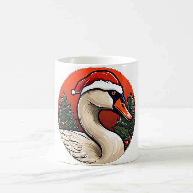 Schwan Weihnachten Kaffeetasse (Mittel)
