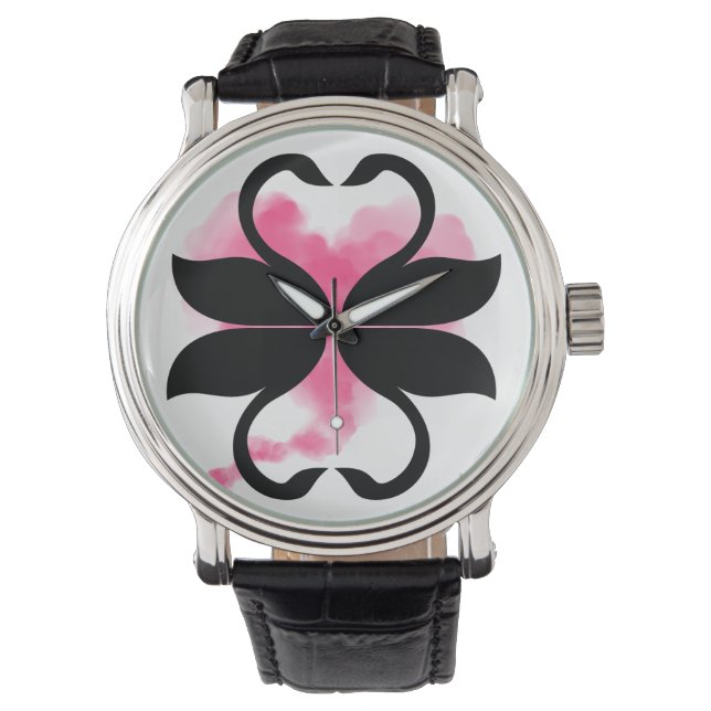 Schwäne am Amur Armbanduhr (Vorderseite)