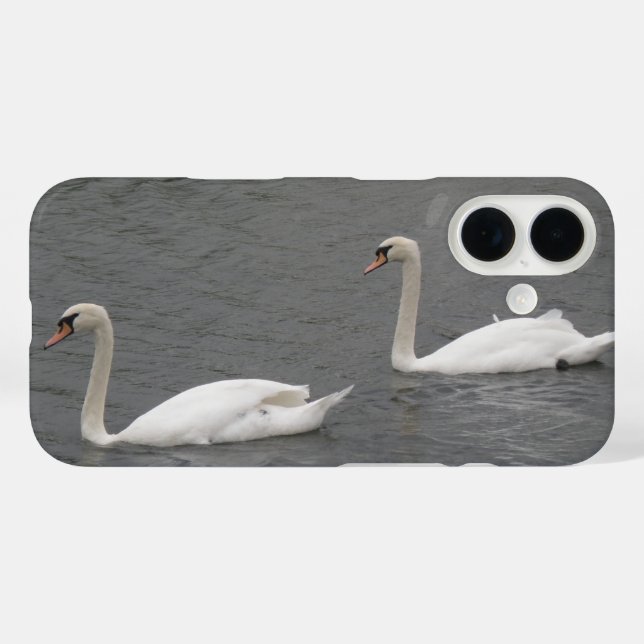 Schwäne auf dem Fluss Case-Mate iPhone Hülle (Rückseite (Horizontal))