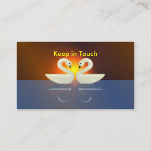 Schwäne - behalten Sie in der Touch Telefonnummerkarte