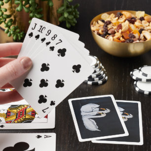 Schwäne bei Nacht Gemälde von Alfred Fox Spielkarten