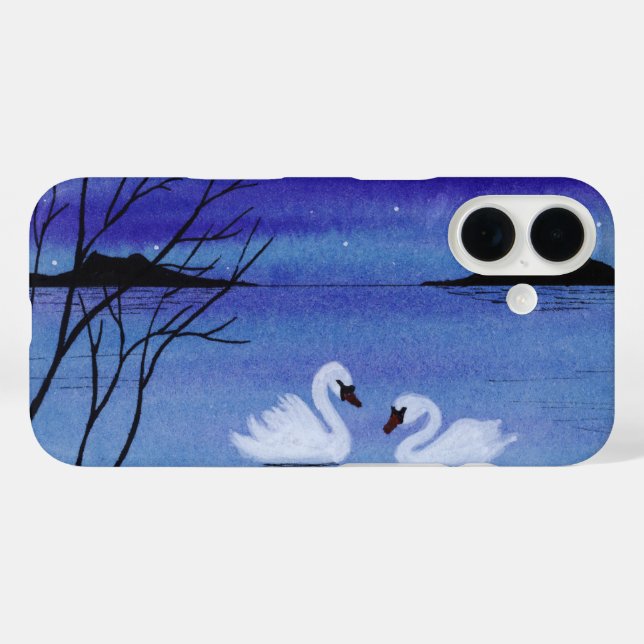 Schwäne Case-Mate iPhone Hülle (Rückseite (Horizontal))