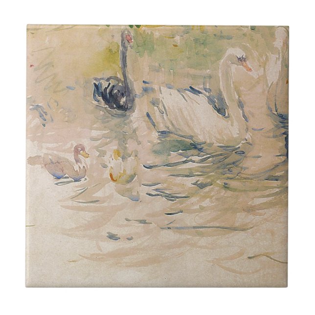 Schwäne durch Berthe Morisot Fliese (Vorderseite)