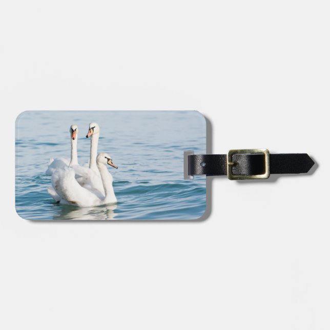 Schwäne Gepäckanhänger (Vorderseite horizontal)