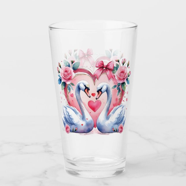 Schwäne Glas (Vorderseite)