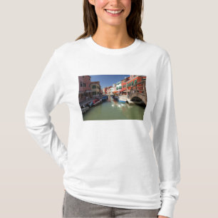 Schwäne im Kanal, Burano-Insel, Venedig, Italien T-Shirt