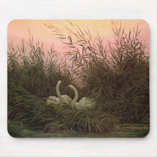 Schwäne in den Schilfen, c.1820 Mousepad (Vorne)