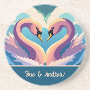 Schwäne in Liebe Getränkeuntersetzer