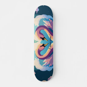 Schwäne in Liebe Skateboard