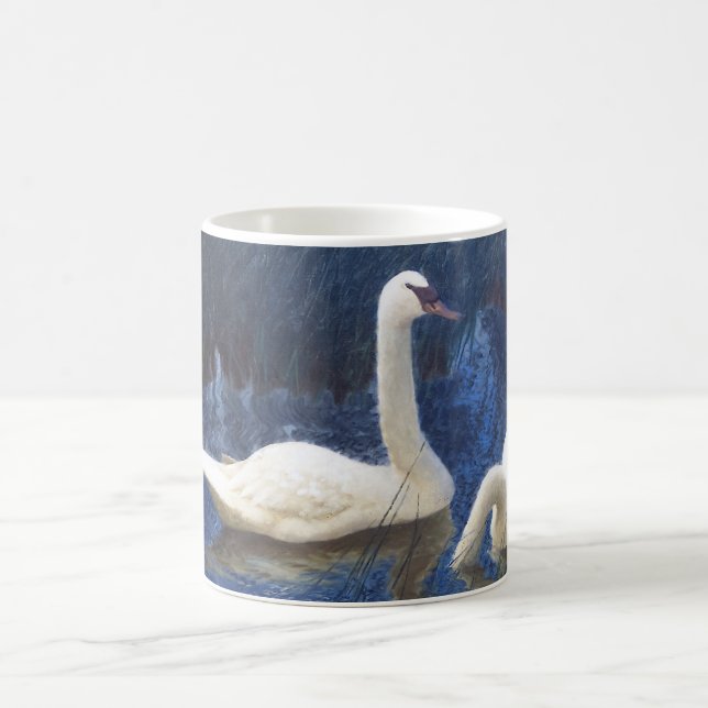 Schwäne in Reeds, Bruno Liljefors Kaffeetasse (Mittel)