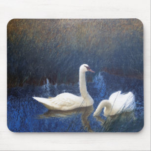 Schwäne in Reeds, Bruno Liljefors Mousepad