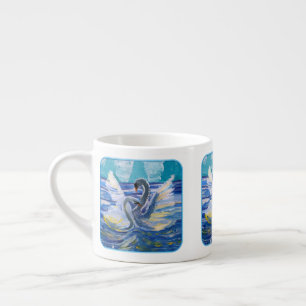 Schwäne "Kunst von Kindern" Espressotasse