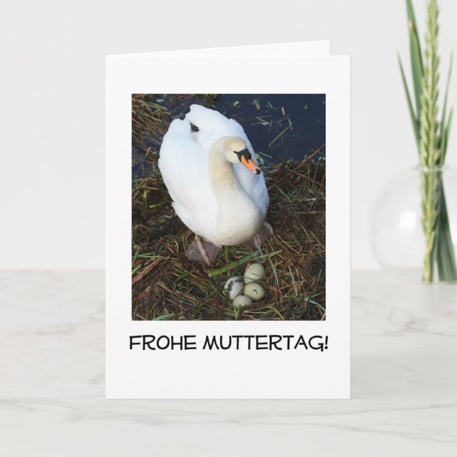 Schwäne Nest Mutterkarte Deutsch Karte (Vorderseite)