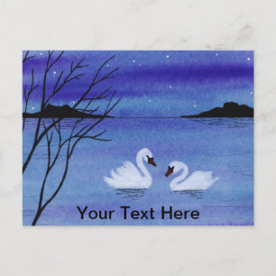 Schwäne Postkarte