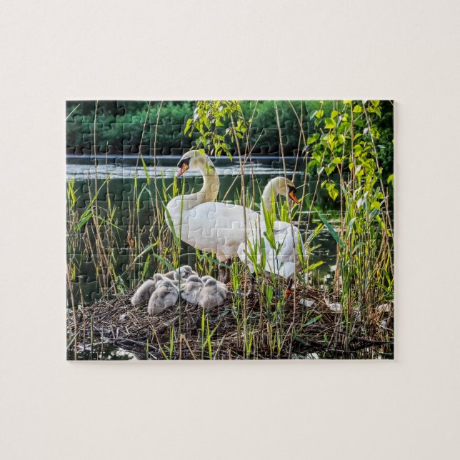 Schwäne und Cygnets Puzzle (Horizontal)
