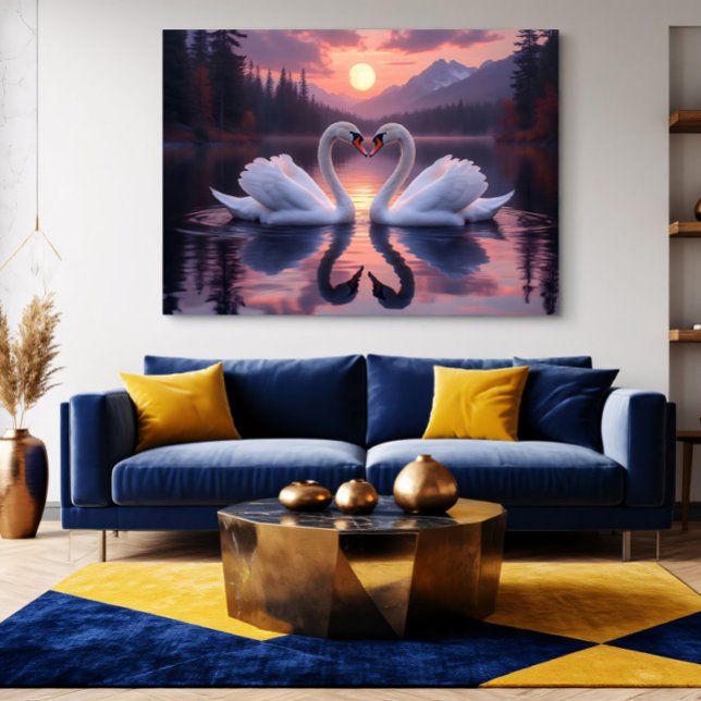 Schwäne unter dem Mond der Liebe Poster (Von Creator hochgeladen)