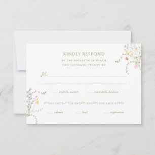 Schwanen-Blumen-Monogramm-Wappen-Hochzeit RSVP Karte