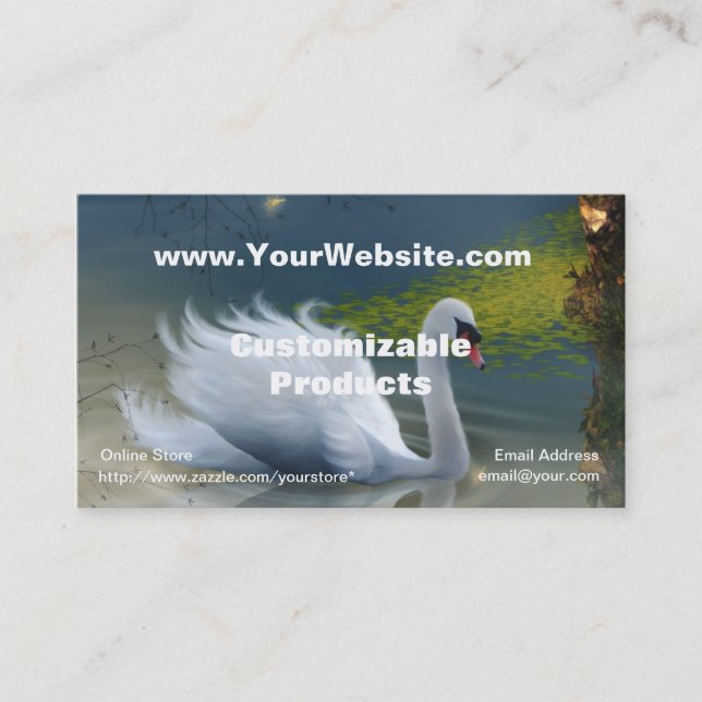 Schwanengesang-Visitenkarte Visitenkarte (Vorderseite)
