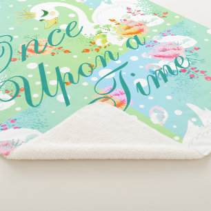 Schwanenprinzessin Muster individuell "Es war einm Sherpadecke