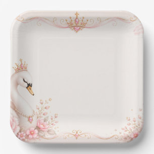 Schwanenprinzessin Pink Fairy Tale Geburtstagsfeie Pappteller