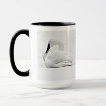 Schwanenschwanen Schwarz-Weiß-Tasse