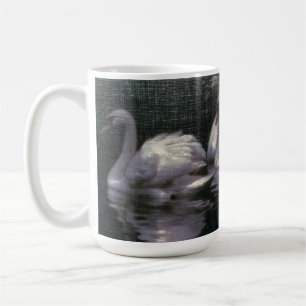 Schwanensee im Mondlicht Kaffeetasse