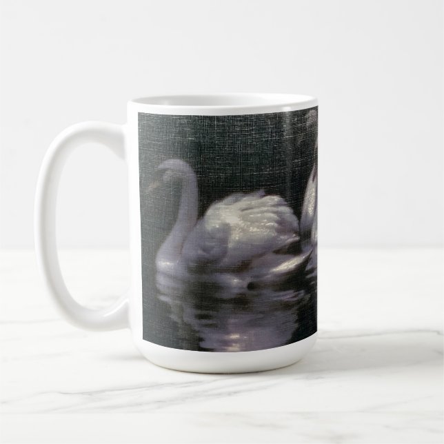 Schwanensee im Mondlicht Kaffeetasse (Links)