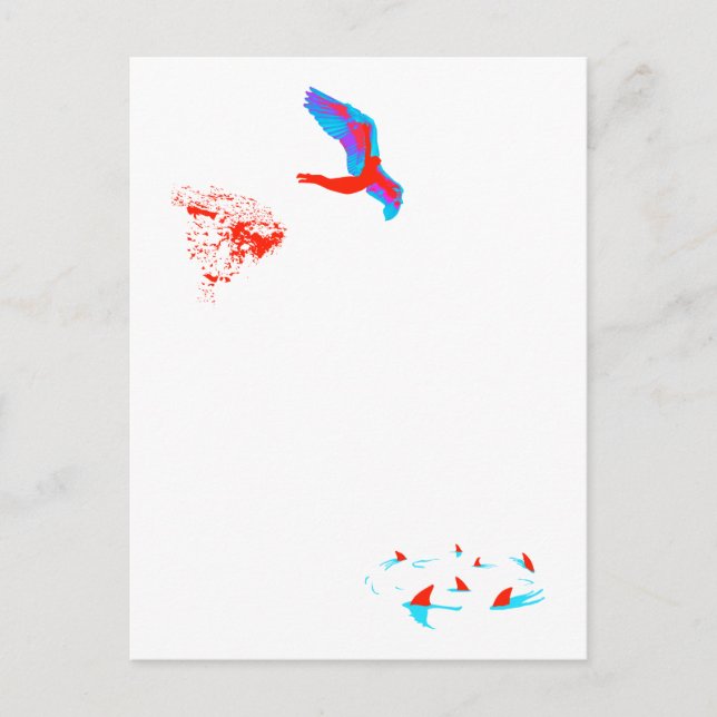 Schwanentauchung Postkarte (Vorderseite)