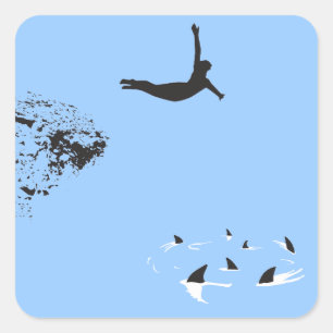 Schwanentauchung Quadratischer Aufkleber