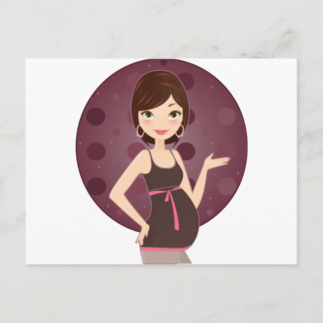 schwanger ankündigungspostkarte (Vorderseite)