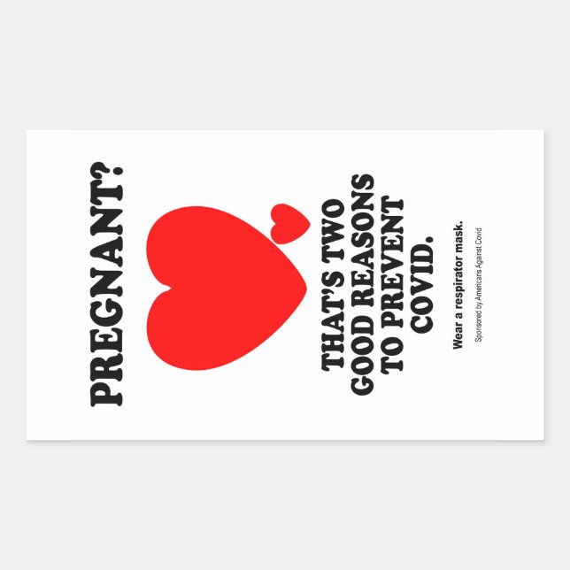 Schwanger? Rechteckiger Aufkleber (Vorderseite)