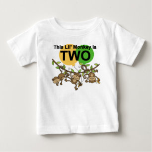 Schwangere Affen 2. Geburtstag T - Shirt und Gesch