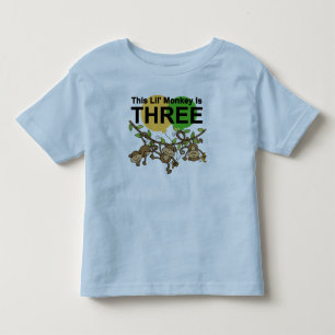 Schwangere Affen 3. Geburtstagshirts und Geschenke Kleinkind T-shirt