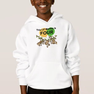 Schwangere Affen 4. Geburtstagsgeschenke und Gesch Hoodie