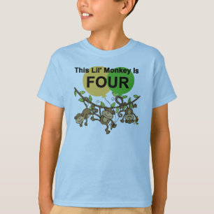 Schwangere Affen 4. Geburtstagsgeschenke und Gesch T-Shirt