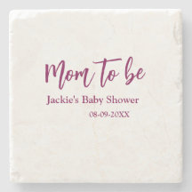 Schwangere Babyparty Name Datum rosa einfach minim
