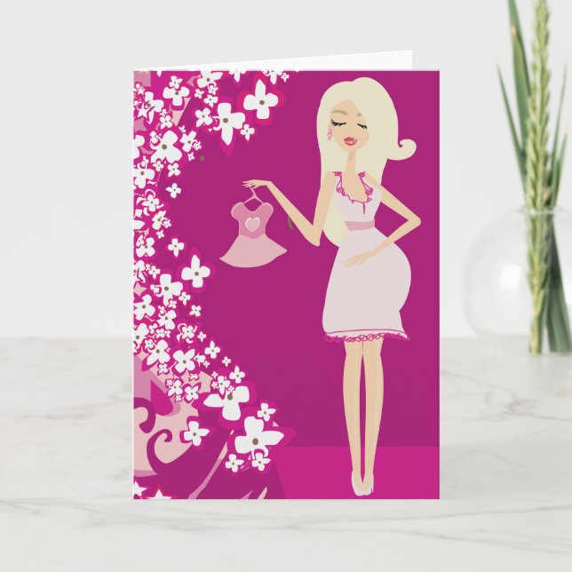 schwangere Blondine Ankündigung (Vorderseite)